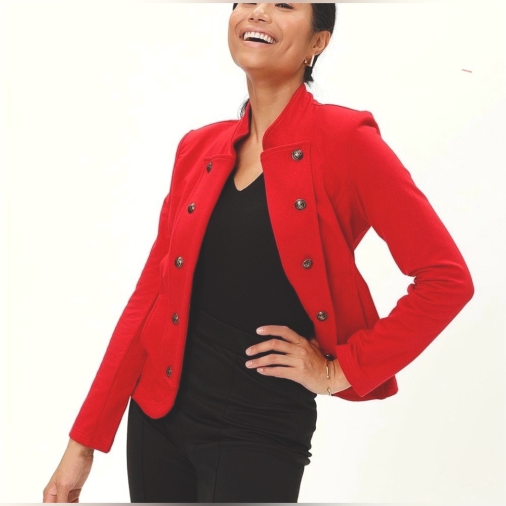 Tommy Hilfiger Chili Pepper Military Band Jacket - Blazer Women's Size Medium
